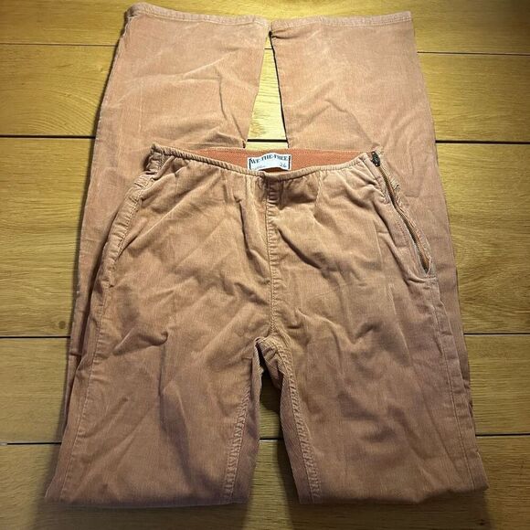 Free people Jenny slim flare orange corduroy jeans 26 - Picture 3 of 11